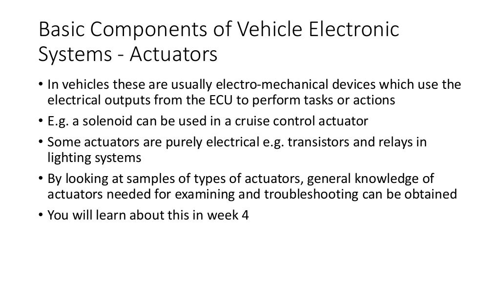 Introduction to Vehicle Electronic Systems and Fault Diagnosis