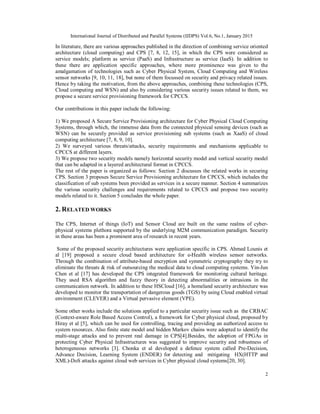 A SECURE SERVICE PROVISIONING FRAMEWORK FOR CYBER PHYSICAL CLOUD ...