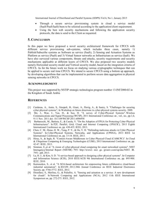 A SECURE SERVICE PROVISIONING FRAMEWORK FOR CYBER PHYSICAL CLOUD ...