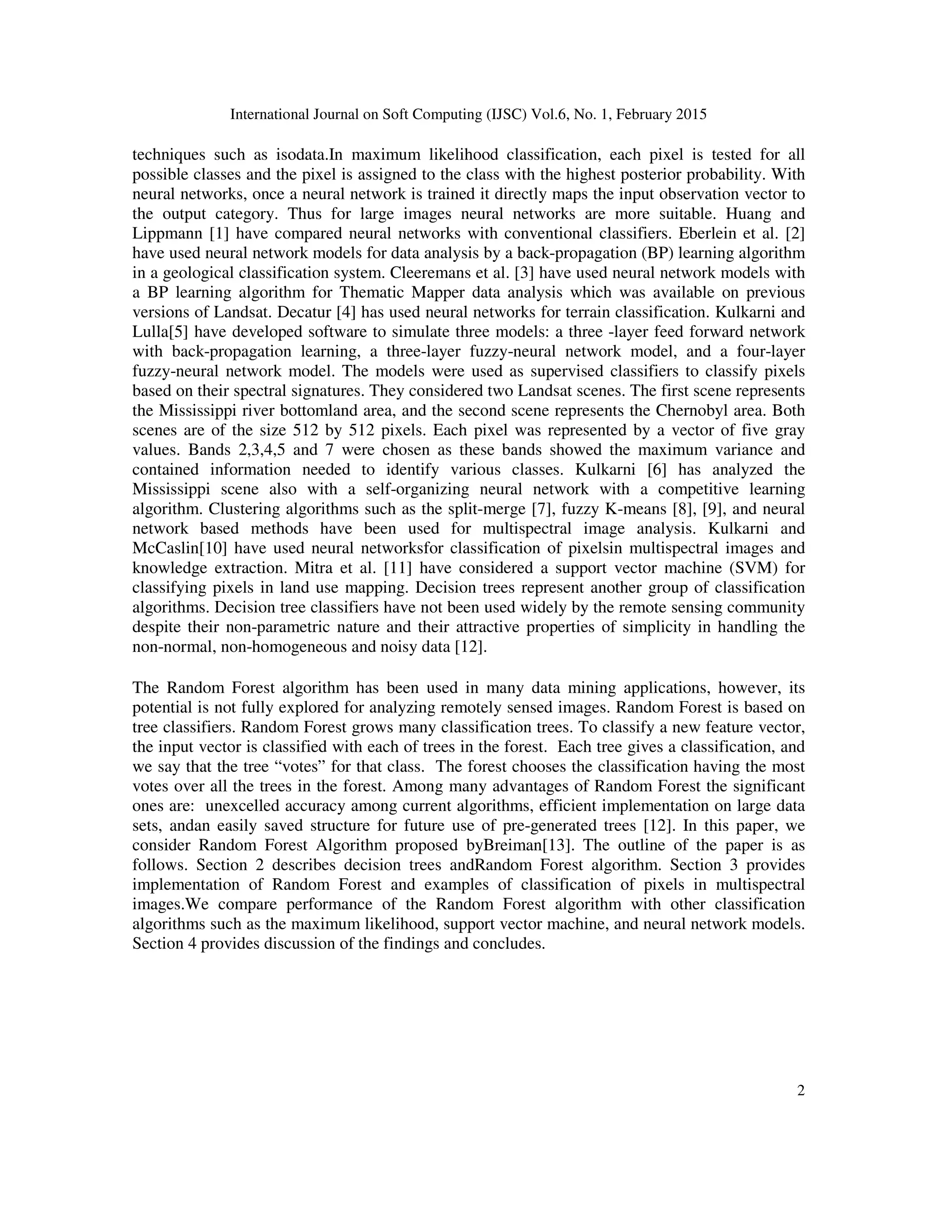 Multispectral Image Analysis Using Random Forest | PDF