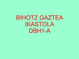 BIHOTZ GAZTEA IKASTOLA DBH1-A 