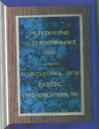 2005 PAETEC Outstanding Performance Award