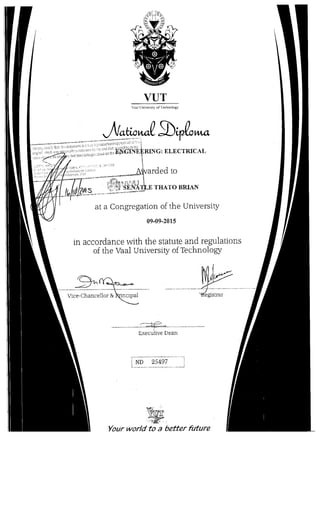 National Diploma  Elec.Eng