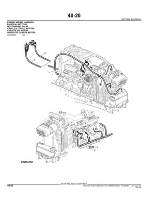 40-20
SISTEMA ELETRICO
ENGINE WIRING HARNESS
FAISCEAU MOTEUR
MOTORKABELBAUM
CAVO ELETTRICO MOTORE
CHICOTE DO MOTOR
GRUPO DE CABLES MOTOR
CQ155750 -UN-
ESTA RELACAO CONTINUA
40-20 TRATOR 6125J (EDICAO SUL-AMERICANA) PC8539P (01-JUL-10)
PN=164
 
