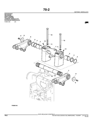 70-2
SISTEMA HIDRAULICO
ROCKSHAFT
RELEVAGE
KRAFTHEBER
SOLLEVATORE
LEVANTE HIDRAULICO
ELEVADOR HIDRAULICO
PUBM1366 -UN-
ESTA RELACAO CONTINUA
70-2 TRATOR 6125J (EDICAO SUL-AMERICANA) PC8539P (01-JUL-10)
PN=356
 