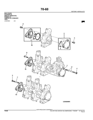 70-60
SISTEMA HIDRAULICO
END COVER
COUVERCLE
ABSCHLUSSDECKEL
FONDELLO
TAMPAS DO COMANDO
TAPA
LXA003684 -UN-
ESTA RELACAO CONTINUA
70-60 TRATOR 6125J (EDICAO SUL-AMERICANA) PC8539P (01-JUL-10)
PN=414
 