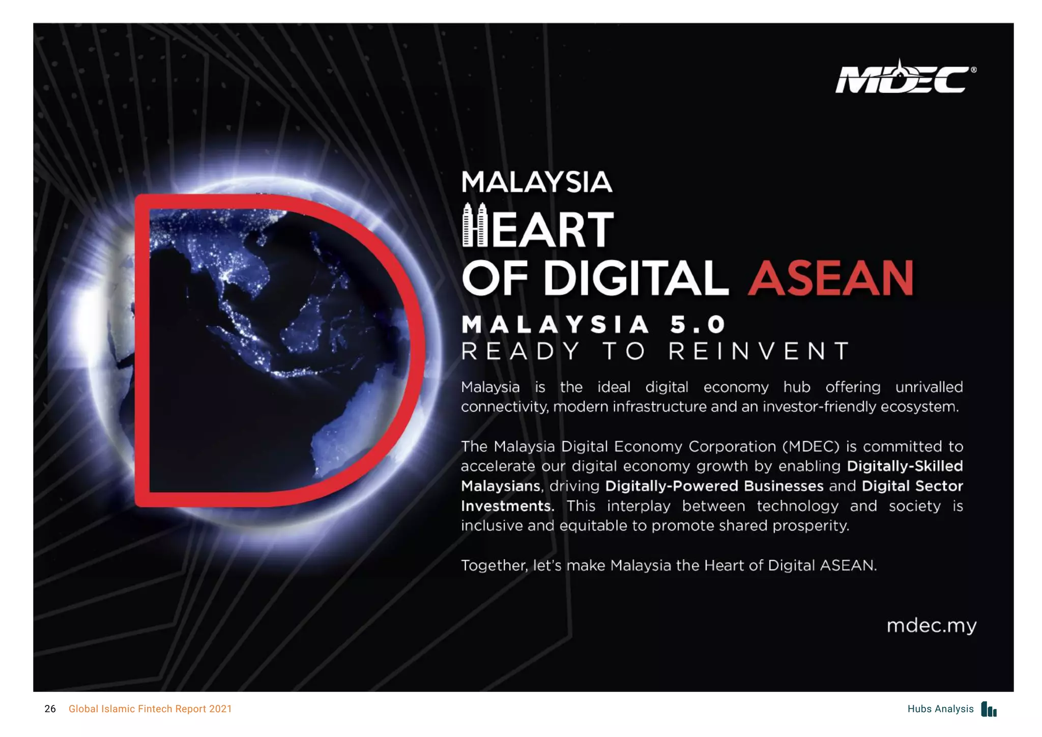 Hubs Analysis
26 Global Islamic Fintech Report 2021
 