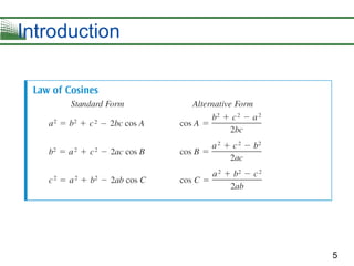 Law Of Cosines Alternative Form