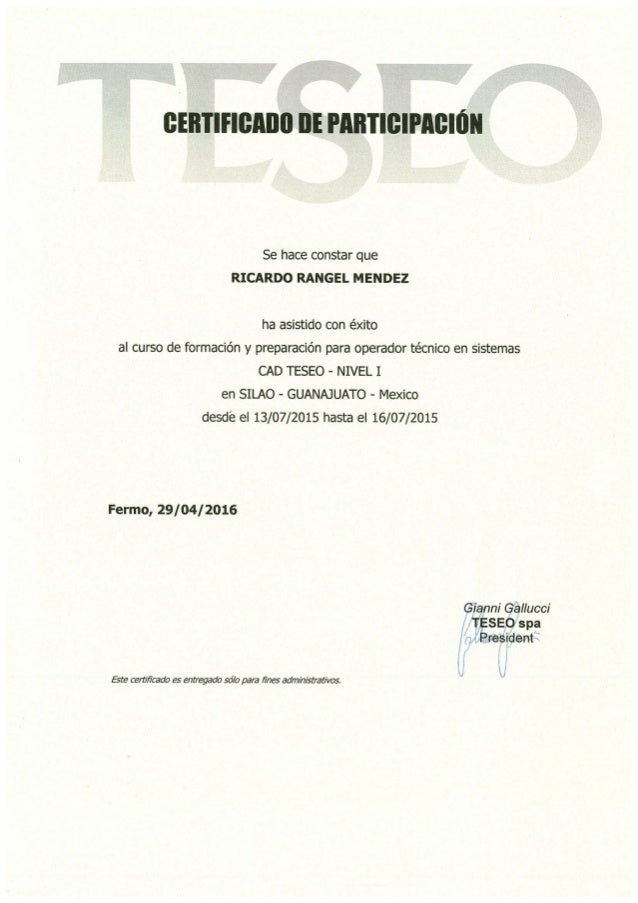 certificado de participacion