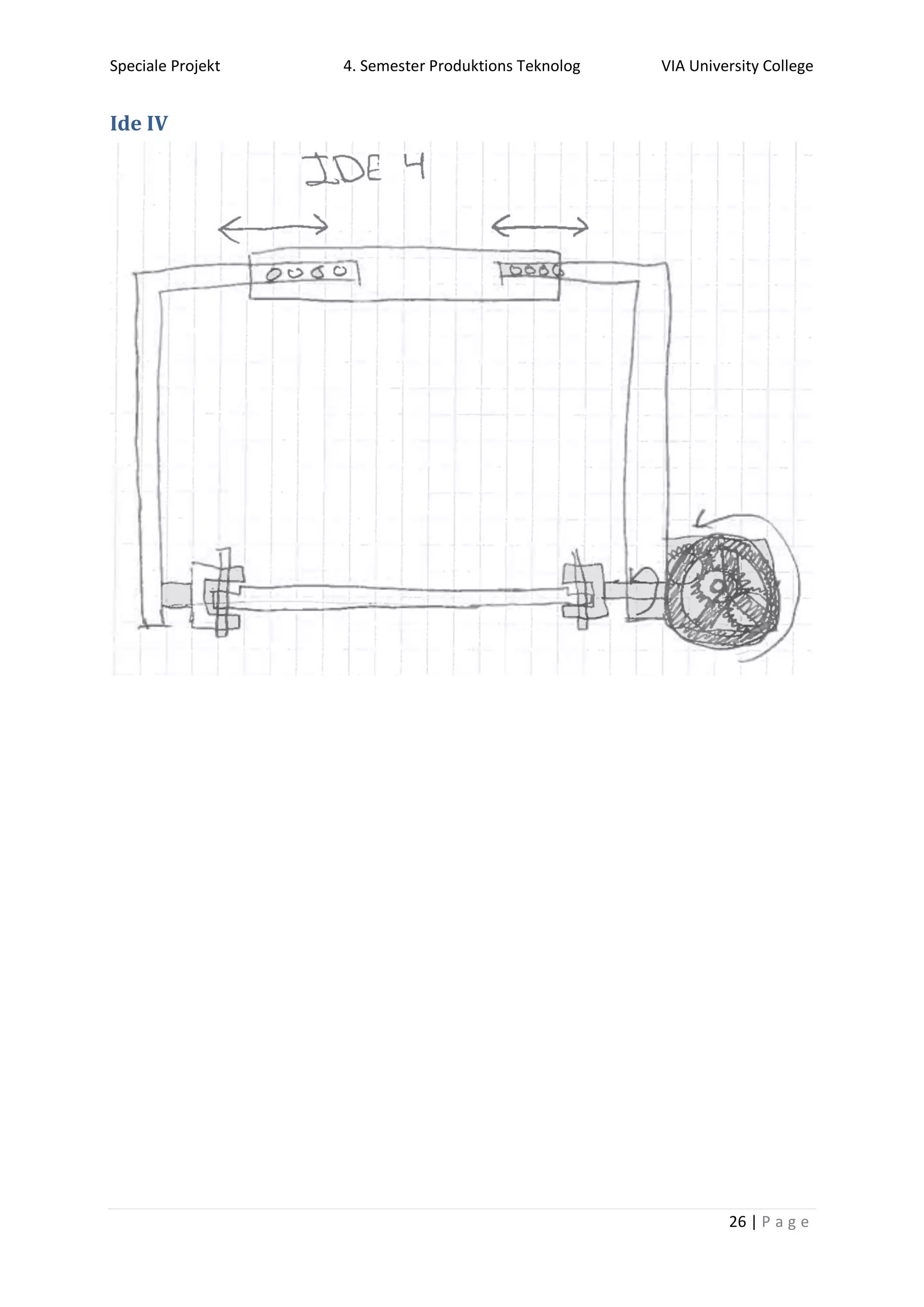 Speciale Projekt 4. Semester Produktions Teknolog VIA University College
26 | P a g e
Ide IV
 