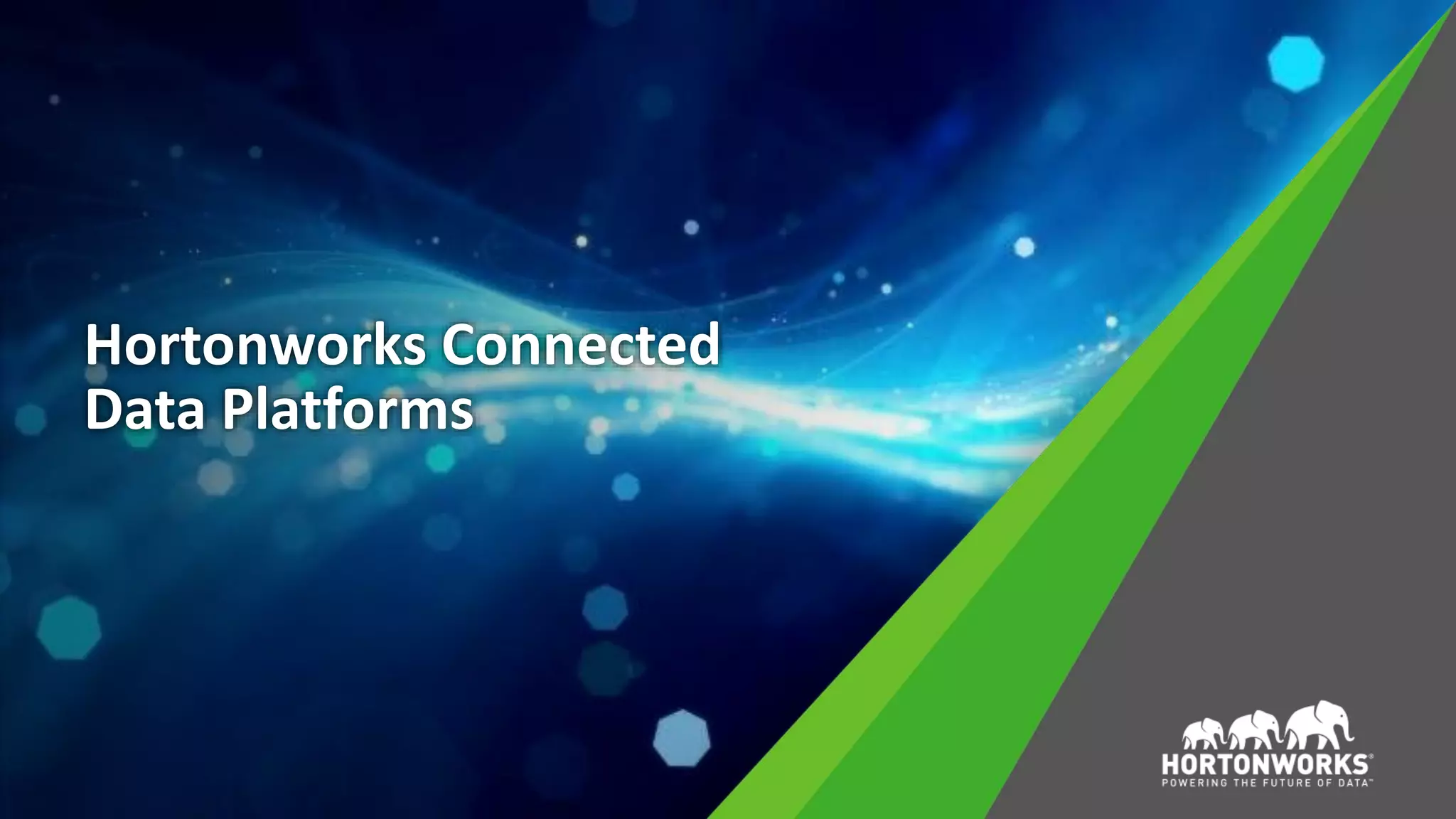 Hortonworks Connected
Data Platforms
 