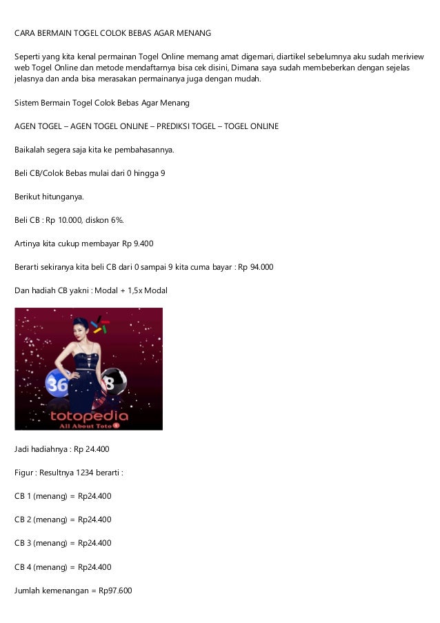 Colok Bebas Togel Sydney