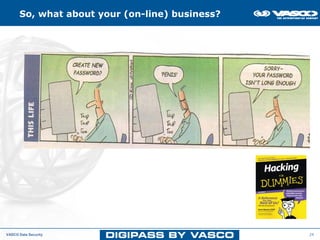 So, what about your (on-line) business?




VASCO Data Security                             24
 