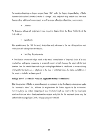 Assessment of food laws in India, UK and Thailand | PDF