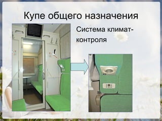 Купе общего назначения Система климат- контроля 