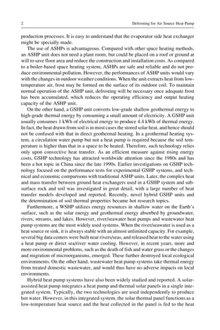 Defrosting for air source heat pump research analysis and methods First ...