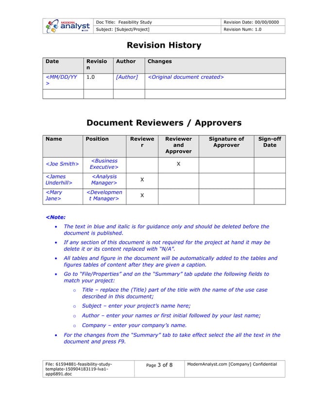 61594881 feasibility-study-template | DOC