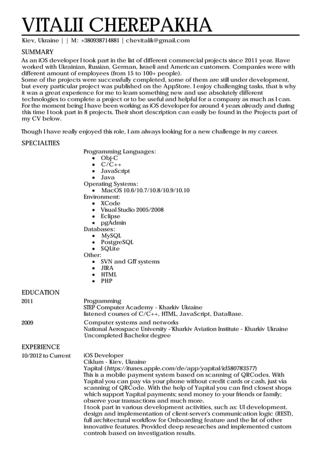 Best resume ever PDF - Best Resume Ever 1 638 