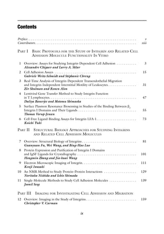 Integrin and Cell Adhesion Molecules Methods and Protocols 1st Edition ...