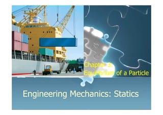 Chapter 3:
               Equilibrium of a Particle


Engineering Mechanics: Statics
 