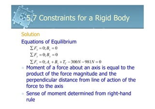 6161103 5.7 constraints for a rigid body | PDF