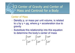 6161103 9.2 center of gravity and center of mass and centroid for a ...
