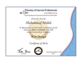 Web Design
Toronto November 7, 2013
Muhammad Mollah
 