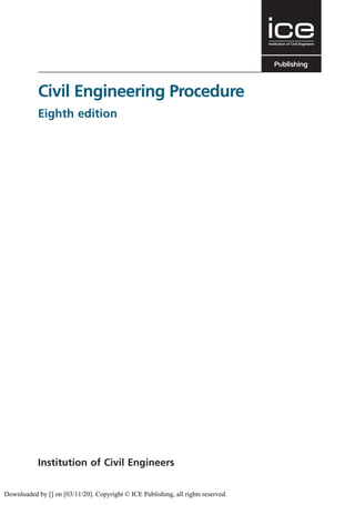 Engineer Civil Process Civil Engineering Procedure 8th Edition Institution Of Civil Engineers ...