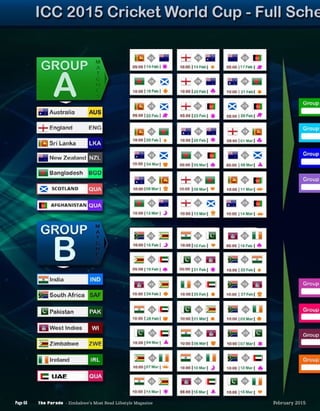 Sports & Fitness
The Parade - Zimbabwe’s Most Read Lifestyle MagazinePage 68 February 2015The Parade - Zimbabwe’s Most Read Lifestyle MagazinePage 68 February 2015
 