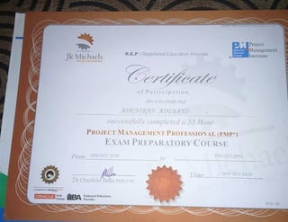 JK PMP certificate