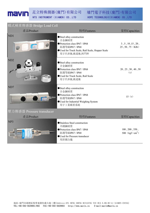 Mavin Load Cell Catalog.xls