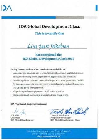 IDA Global Development diplom