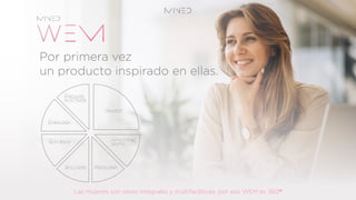 Por primera vez
un producto inspirado en ellas.
Las mujeres son seres integrales y multifacéticas, por eso WEM es 360°
 