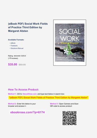 Comprehensive Guide to Social Work Fields of Practice - 3rd Edition | PDF