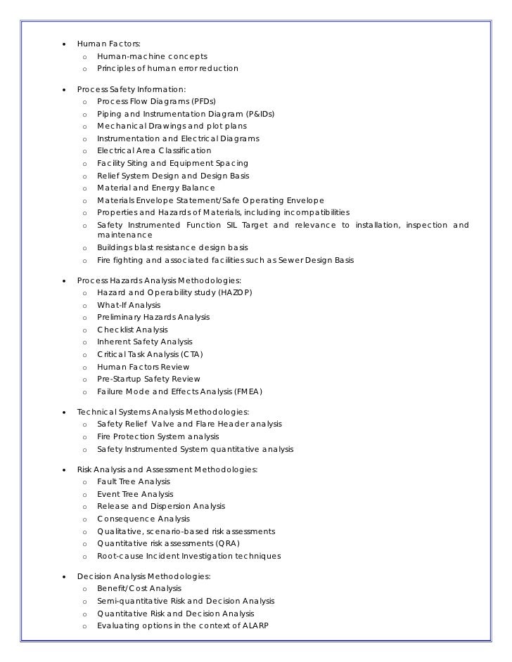 Facility Siting Consequence Diagram