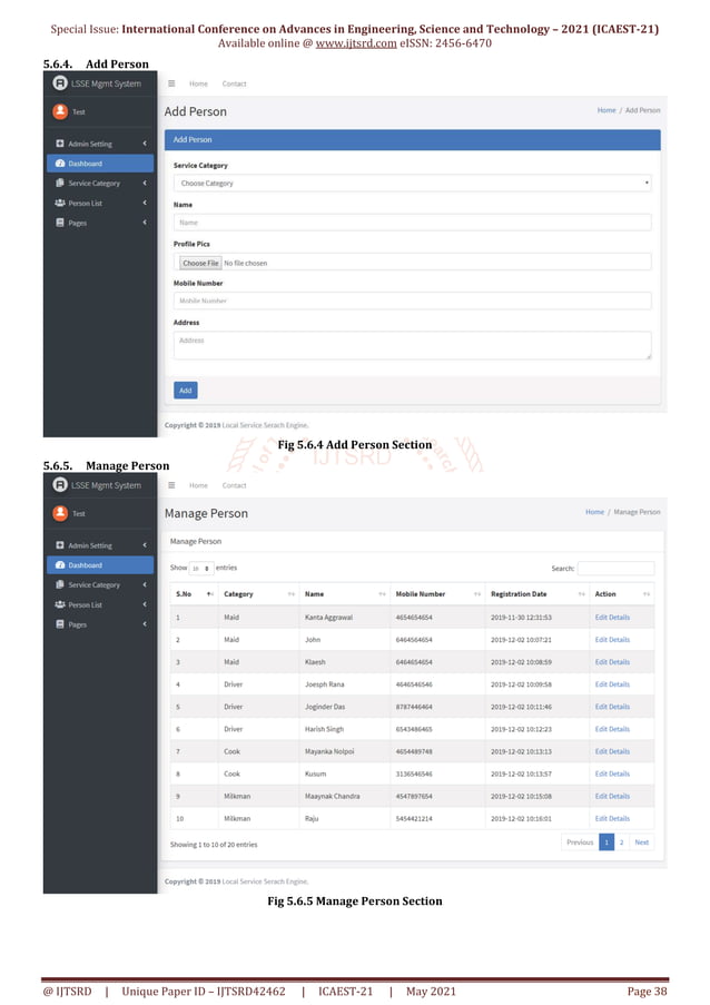 Local Service Search Engine Management System LSSEMS