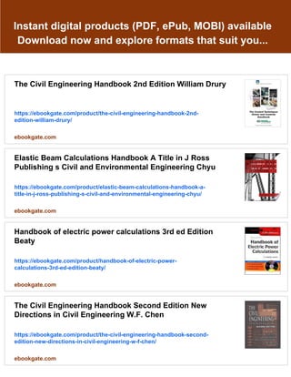 Handbook of civil engineering calculations 2nd ed Edition Tyler Hicks | PDF