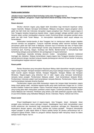 Sejarah Kertas 3 SPM 2017 - Bahan Bantu Jawapan