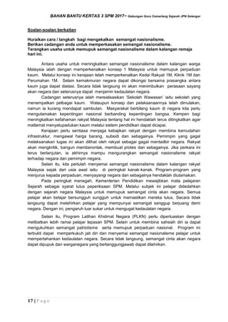 Sejarah Kertas 3 Spm 2017 Bahan Bantu Jawapan