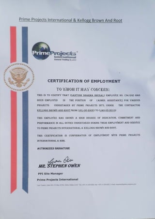 [3] PPI Certificate of Employment
