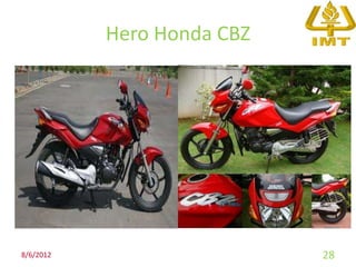 Hero Honda CBZ




8/6/2012                    28
 