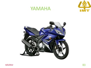 YAMAHA R15




8/6/2012                83
 