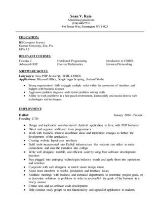 Seans resume 2.0 | PDF