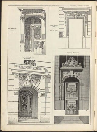 Штутгартъ (Poststrasse).
Apx. J. Vollmer & H. Jassoy.
Bt>HaJ3Nestroy-Hof“
Apx. Oscar. Marmorek.
Двери частнаго
дома.
Apx. Franz Freiherr
v. Krauss.
Берлинъ (Alt-Moabit,
Apx. Paul Hoppe.
108).
 