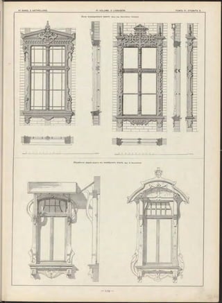 О н н а Ф а х в е р к о в а г о зд а н ія . (и з ъ изд. Decorativer Holzbau).
О б р а б о т к а д е р е в, оконтэ в ъ н о в ѣ й ш е м ъ в к у с ѣ . Apx. R. Dorschfeldt.
 