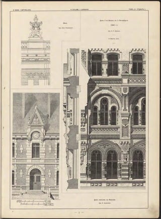 Домъ епископа въ Reauvais.
Арх. E. Vaudrem er.
Арх, O tto Thienemann.
Домъ Г-на Басина, въ С.-Петербургѣ.
(1880 г.).
Арх. Н. П. Басинъ.
N. Bassine, arch.
 