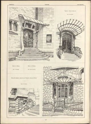 Большой дворецтэ искусств-ь в-ь Парижѣ. (Avenue d’Antin)
Apx. M. Thom as.
Парижъ. Avénue d’Iéna, 4.
Apx. Scho ellko pf.
Вилла в-ь Nancy.
Apx. N. Sauvage.
Вилла в"ь Sèvres.
Apx. H e cto r Guim ard.
 