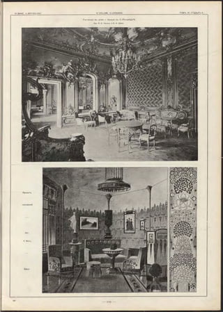 w mtÄ R rrS ffi
■
L / ■ .4 V ' '
»(1 **•
* V *
Щ Г0*;
Гостинная въ домъ г. Кельха въ С.-П етербургѣ.
Apx. В . И. Ч а г и н ъ и В . И. Ш ене.
Salon.
гостинной
Проектъ
 