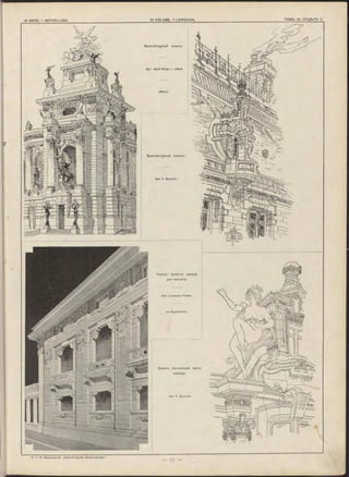(Вѣна).
Архитектурный эскизъ.
Арх. F. B outron.
Эскизъ вънчающей части
Фасада.
Арх. F. B ourton.
Арх. A do lf R itte r v. Inffeld.
Эскизъ проекта дворца
для магната.
Арх. Ladislaus Fiedler.
въ Будапештѣ.
Архитектурный эскизъ.
____
 