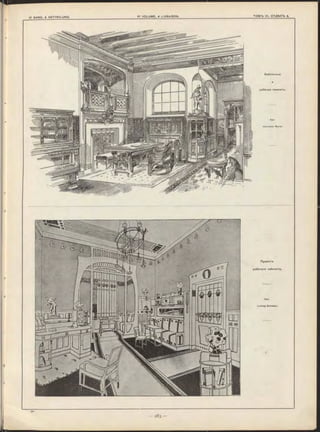 VI VOLUME. 4 LIVRAISON. Т О М Ъ VI. О ТДЪ ЛЪ 4.
Библіотека
и
рабочая комната.
П роентъ
рабочаго кабинета.
Ludw ig Schw arz.
 